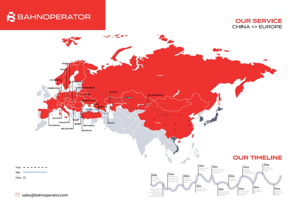 Bahnoperator group establishes Czech arm to broaden Silk Road, Middle Corridor and CIS operations for Czech market.