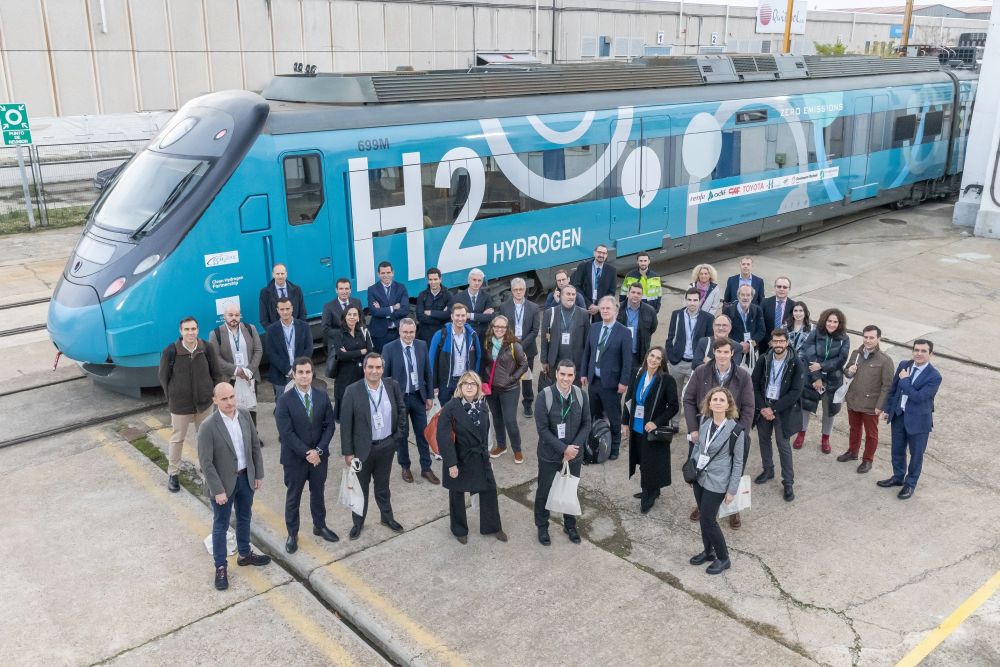 Hydrogen-powered train tested in Spain and Portugal under the FCH2Rail project.