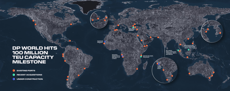 Intermodal DP World reaches historic milestone of 100 million TEU. DP World reaches historic milestone of 100 million TEU.
