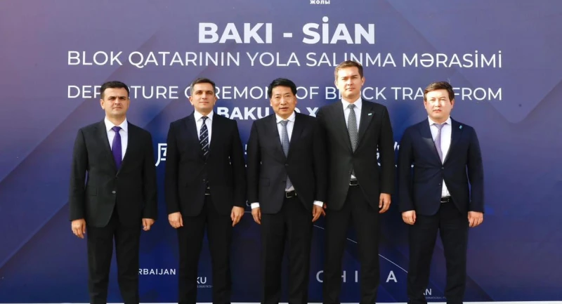 The first export train from Azerbaijan to China departed along the Middle Corridor.