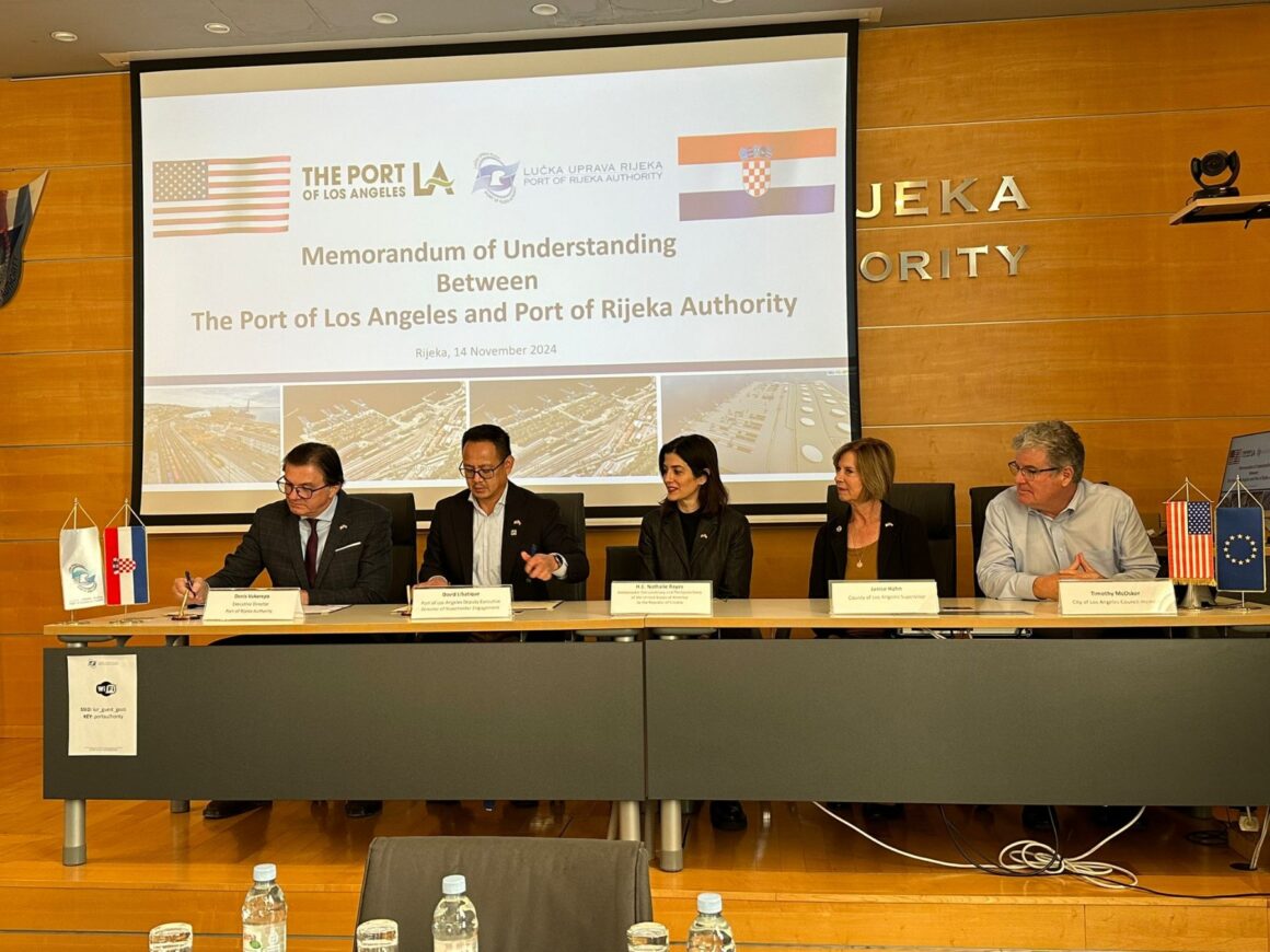 The ports of Rijeka and Los Angeles signed a memorandum of cooperation.