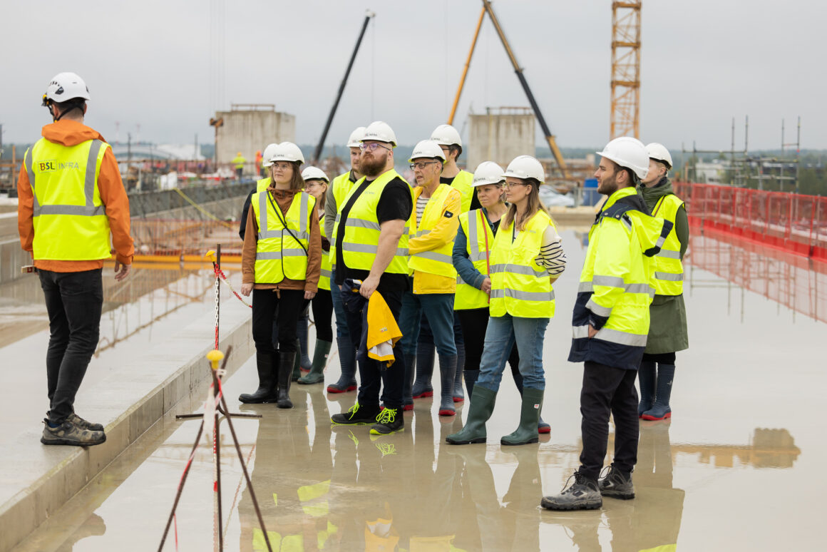 Finnish designers visited the construction site of the Rail Baltica station in Riga.