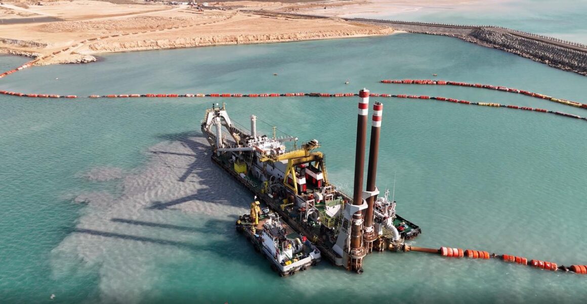 Dredging work in the port of Kuryk was completed ahead of schedule.